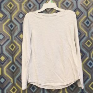 Plain white long sleeve shirt